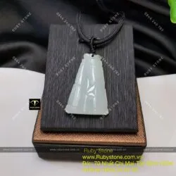 Mặt dây chuyền ngọc Cẩm thạch (jadeite A) trúc quân tử