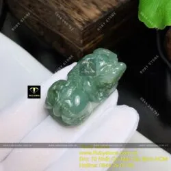 Tỳ hưu Phỉ thuý màu lam (Jadeite A) - Hình ảnh 7
