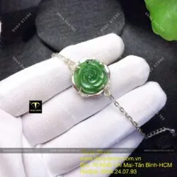 Lắc bạc hoa mẫu đơn ngọc bích Canada - Ảnh 6