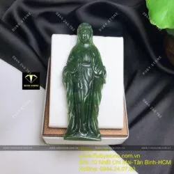 Tượng đức mẹ Maria ngọc bích Canada xanh đậm, KT 84mm - Hình ảnh 8