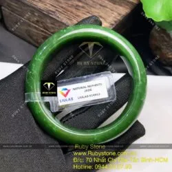 Vòng bản liền ngọc bích Canada xanh lý, bản 15mm - Ảnh 4