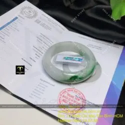Vòng ngọc Cẩm thạch xanh lý táo, bản 15mm (Gia công theo yêu cầu) - Hình ảnh 12