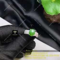 Nhẫn bạc nữ Oval Ngọc bích Canada - Ảnh 10