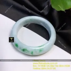Vòng ngọc cẩm thạch đậu lý, ni tay 56mm (Gia công theo yêu cầu) - Hình ảnh 8