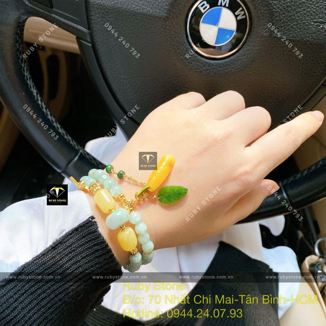 Vòng chuỗi ngọc Cẩm thạch mix Hổ phách mật lạp Vòng chuỗi ngọc Cẩm thạch mix Hổ phách mật lạp - Ảnh 7