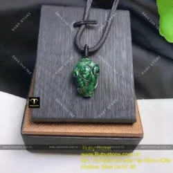 Mặt dây chuyền Thiềm thừ ngọc Cẩm thạch sơn thuỷ
