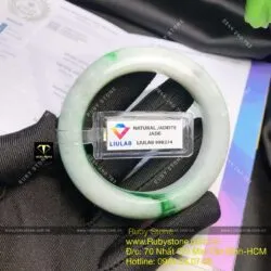 Vòng ngọc Cẩm thạch xanh lý táo, bản 15mm (Gia công theo yêu cầu) - Hình ảnh 4