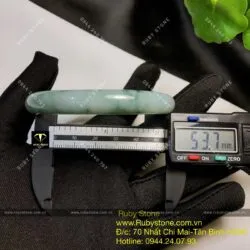 Vòng ngọc Cẩm thạch phiêu lam hoa, ni tay 54mm (Gia công theo yêu cầu) - Hình ảnh 2