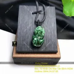 Tỳ hưu ngọc Cẩm thạch sơn thuỷ (Jadeite A) - Hình ảnh 4