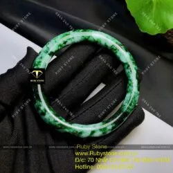 Vòng ngọc Cẩm thạch Sơn thuỷ - jadeite A (gia công theo yêu cầu) - Ảnh 4