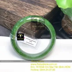 Vòng bản liền ngọc bích Canada xanh lý, bản 15mm - Ảnh 7