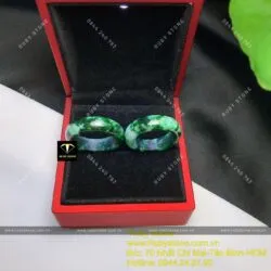 Nhẫn ngọc Cẩm thạch sơn thuỷ (Gia công theo ni tay) - Hình ảnh 6