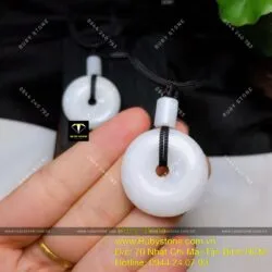 Mặt dây chuyền đồng điếu Bạch ngọc (jadeite A) - Ảnh 5