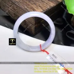 Vòng tay ngọc Cẩm thạch tử la lan, ni tay 55mm (Jadeite jade) Vòng tay ngọc Cẩm thạch tử la lan, ni tay 55mm (Jadeite jade)