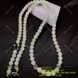 Vòng cổ ngọc Cẩm thạch xanh lơ nhẹ