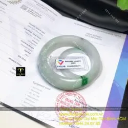 Vòng ngọc Cẩm thạch xanh lý táo, bản 15mm (Gia công theo yêu cầu) - Hình ảnh 10