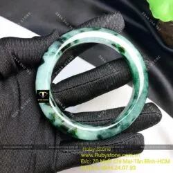 Vòng tay ngọc Cẩm thạch sơn thuỷ, ni tay 53mm - Ảnh 2
