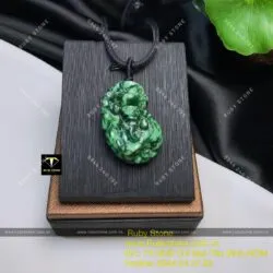 Tỳ hưu ngọc Cẩm thạch sơn thuỷ tạc tinh xảo - Ảnh 8