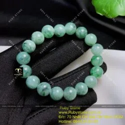 Vòng chuỗi ngọc Cẩm thạch (jadeite A) 10 ly - Hình ảnh 7