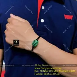 Vòng tay lu thống ngọc Cẩm thạch (jadeite A) - Ảnh 8