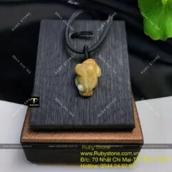 Mặt dây chuyền Thiềm thừ ngọc Cẩm thạch huyết - Hình ảnh 3