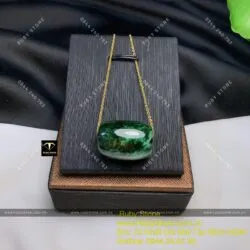 Lu thống ngọc Cẩm thạch sơn thuỷ (jadeite A) - Hình ảnh 2