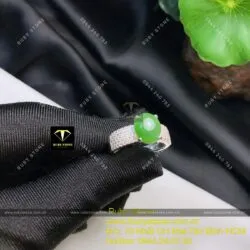 Nhẫn bạc nữ Oval Ngọc bích Canada - Ảnh 12