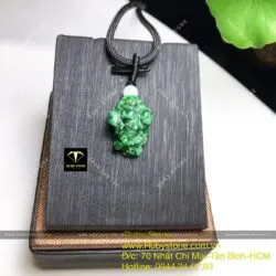 Mặt dây chuyền Thiềm thừ ngọc Cẩm thạch sơn thuỷ - Hình ảnh 4
