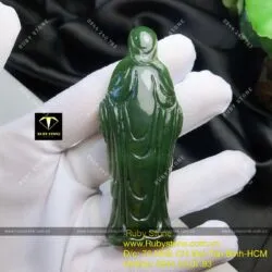 Tượng đức mẹ Maria ngọc bích Canada xanh đậm, KT 84mm - Hình ảnh 2