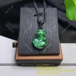 Tỳ hưu ngọc Cẩm thạch sơn thuỷ (jadeite A)