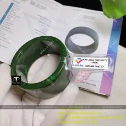 Vòng bản ngọc bích Canada xanh đậm, bản 30mm - Hình ảnh 4