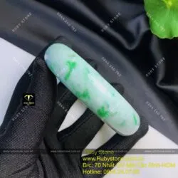 Vòng ngọc cẩm thạch đậu lý, ni tay 56mm (Gia công theo yêu cầu) - Hình ảnh 6