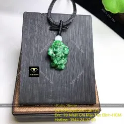 Mặt dây chuyền Thiềm thừ ngọc Cẩm thạch sơn thuỷ