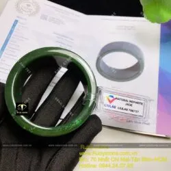 Vòng bản ngọc bích Canada xanh đậm, bản 30mm - Hình ảnh 7