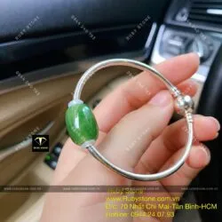 Lu thống Ngọc bích xanh lá mix kiềng bạc - Ảnh 8