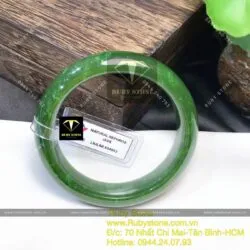 Vòng bản liền ngọc bích Canada xanh lý, bản 15mm - Ảnh 8