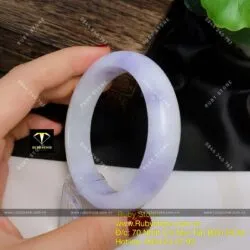 Vòng tay ngọc Cẩm thạch tử la lan (Jadeite jade) - Ảnh 3