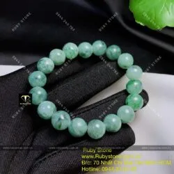 Vòng chuỗi ngọc Cẩm thạch (jadeite A) 10 ly - Hình ảnh 6