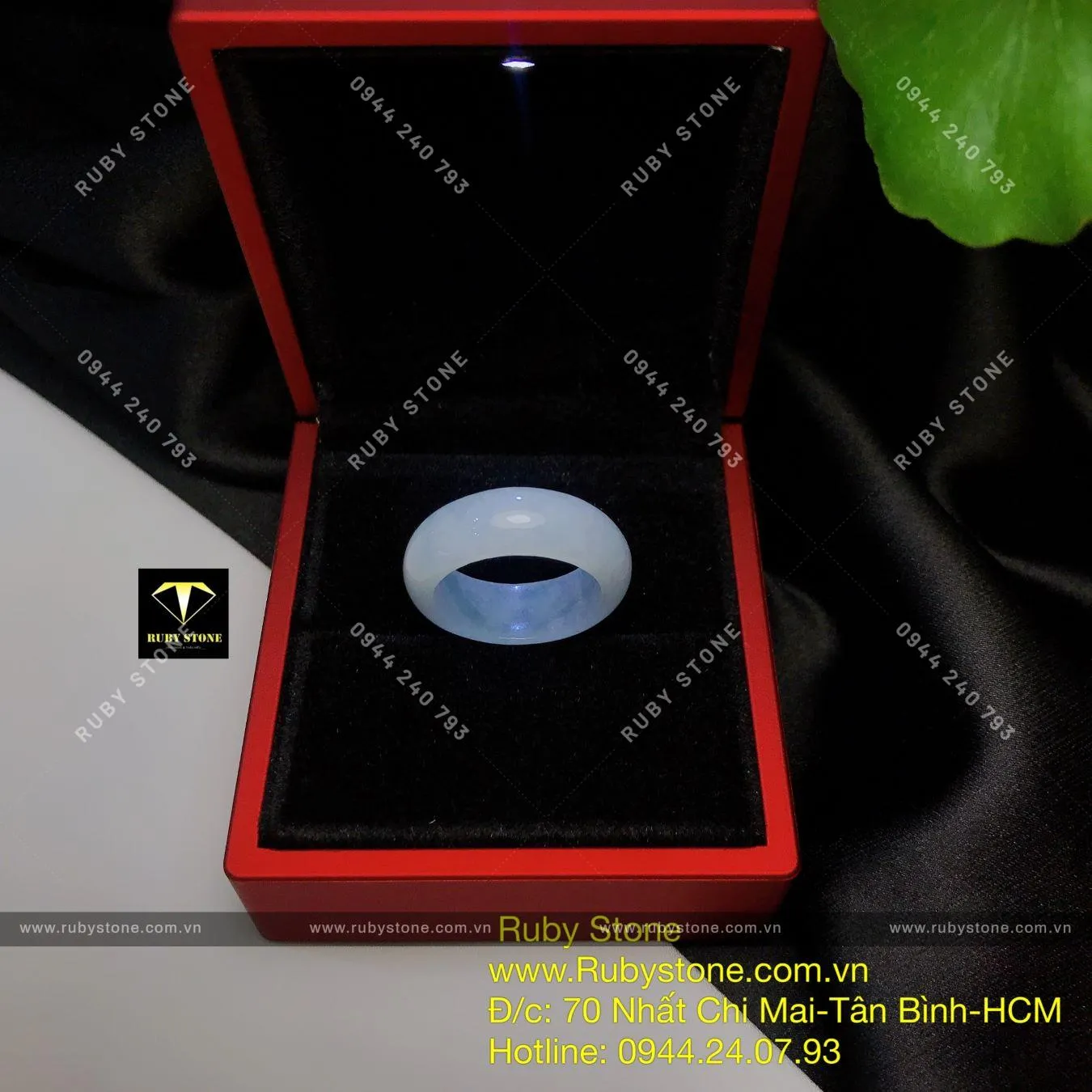 Nhẫn bạch ngọc trắng (jadeite A) Nhẫn bạch ngọc trắng (jadeite A) - Ảnh 6