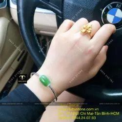 Lu thống Ngọc bích xanh lá mix kiềng bạc