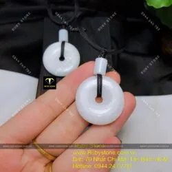 Mặt dây chuyền đồng điếu Bạch ngọc (jadeite A) - Ảnh 6