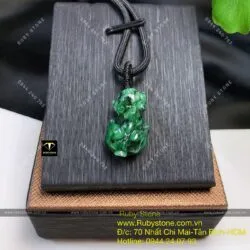 Tỳ huu ngọc Cẩm thạch sơn thuỷ (jadeite A) - Ảnh 7
