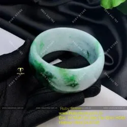 Vòng Cẩm thạch đậu lý, bản 30mm (Gia công theo yêu cầu) - Hình ảnh 5