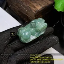 Tỳ hưu Phỉ thuý màu lam (Jadeite A) - Hình ảnh 9