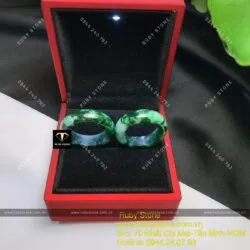 Nhẫn ngọc Cẩm thạch sơn thuỷ (Gia công theo ni tay) - Hình ảnh 7