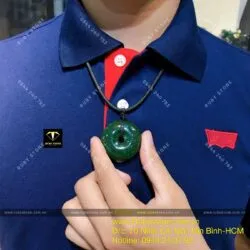 Mặt dây chuyền đồng điếu Ngọc bích, ĐK 38mm