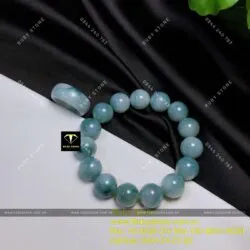 Bộ vòng chuỗi và nhẫn Cẩm thạch phiêu lam hoa - Hình ảnh 5