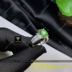Nhẫn Oval bạc nữ Ngọc bích Canada - Ảnh 5