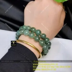 Vòng chuỗi ngọc Cẩm thạch dầu 10 ly