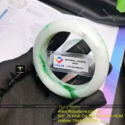 Vòng ngọc Cẩm thạch xanh lý táo, bản 15mm (Gia công theo yêu cầu) - Hình ảnh 3